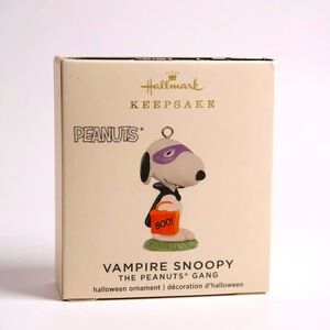 Hallmark Keepsake Vampire Snoopy Ornament Peanuts Gang 2020 Halloween Jim Kemme